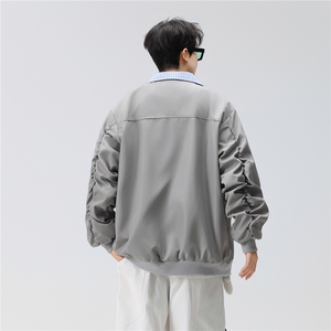 新品假两件外套男春秋美式复古潮流高级感夹克JK991-P67图片