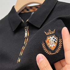 夏季男士短袖T恤时尚商务翻领polo衫男上衣服休闲纯色体恤带领，男装T恤，电商B212（原钱塘6029）