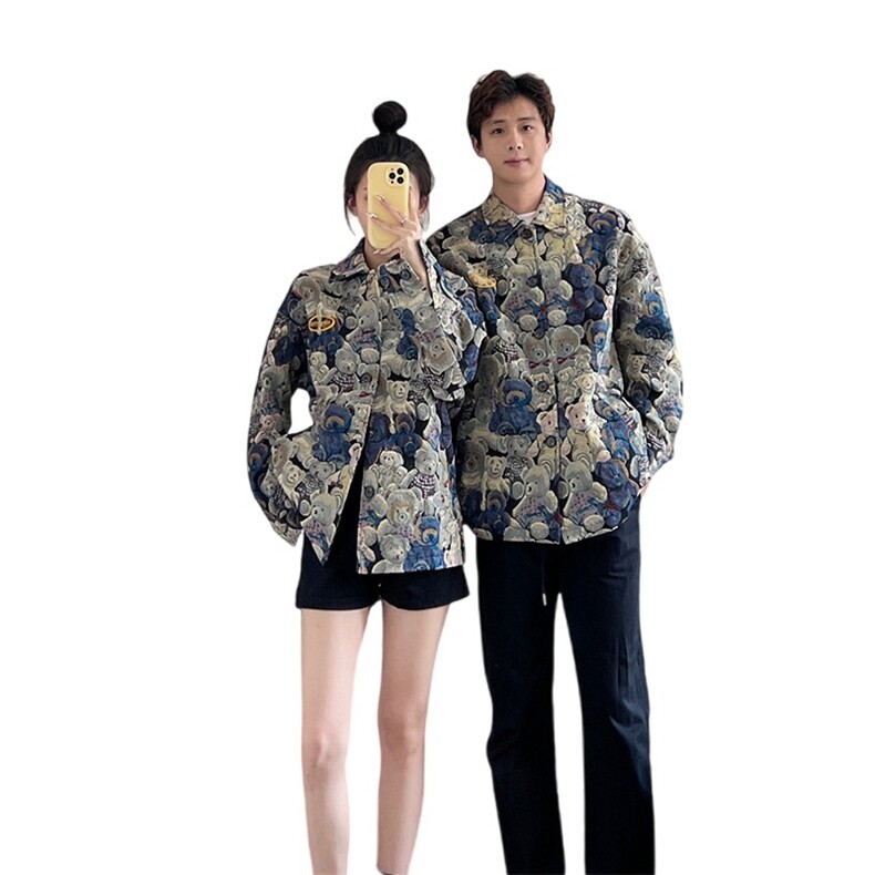 情侣装秋装夹克外套时尚百搭复古设计感外套小香风上衣C665-88,男装夹克,星座911-2(原星座613-2）