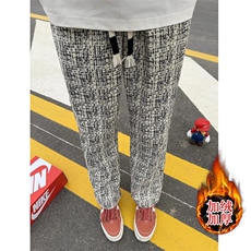 小香风扎染灯芯绒男潮牌加绒针织卫裤直筒休闲裤513ACK2762P37，男装休闲裤，星座513A