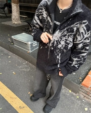秋冬款美式复古蝴蝶提花立领开衫毛衣男针织外套，男装针织衫/毛衣，星座716-3