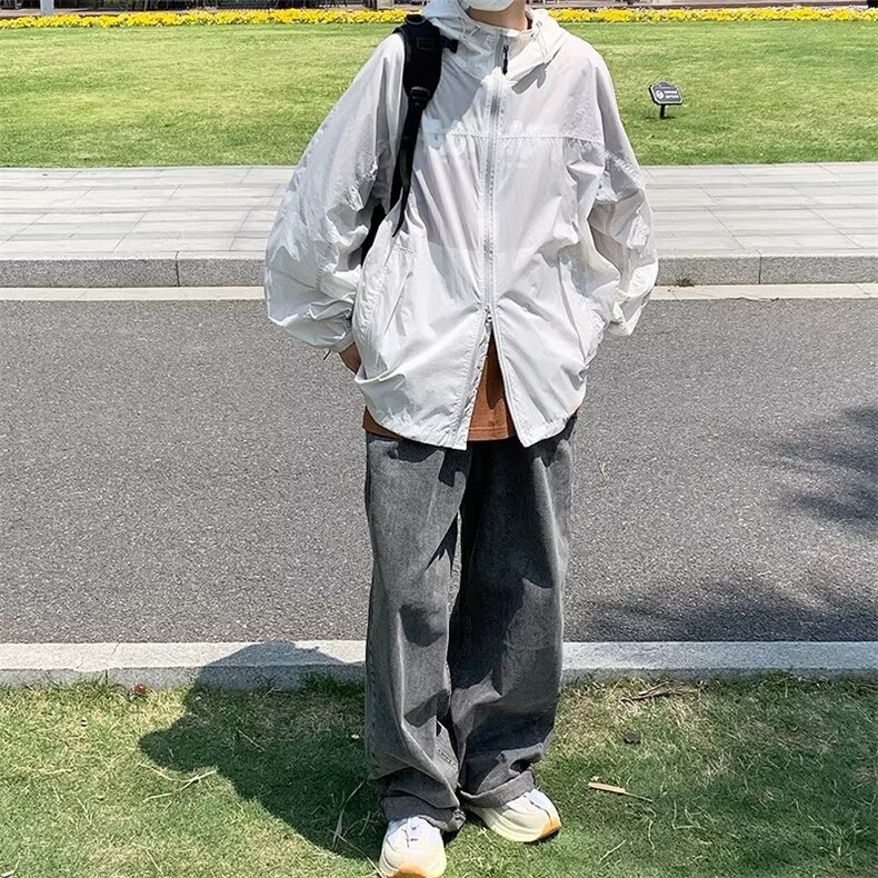 风衣慵懒标准新款文艺青春流行拉链原宿ins日系夏季男Y118P38,男装夹克,星座1116-2