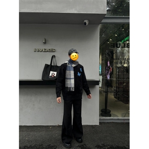 【有货】MY329LL-特P53 cleanfit蓝色蝴蝶马海毛毛衣男针织衫图片