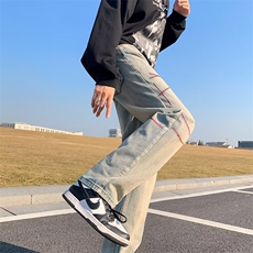 牛仔裤男秋季潮大码休闲裤子高街N7175P340，男装牛仔裤，星座1116-2