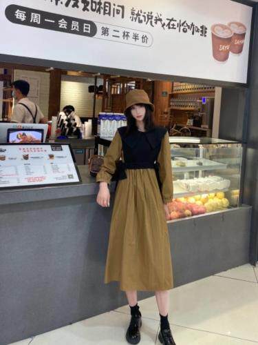 秋装新款 假两件套连衣裙，女装连衣裙，衣布社R