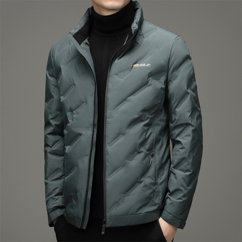 AN9871钱塘2020-3秋冬新款中年男士羽绒服立领休闲保暖外套P203,男装羽绒服,钱塘207-3