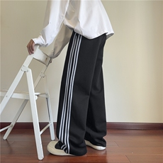 春季新款美式复古运动条纹宽松休闲卫裤B315-K25612-特p40控78，男装休闲裤，电商B315