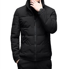 中年男纯色羽绒服男冬季中年男爸爸冬装休闲款外套YYYR1906-P245图片