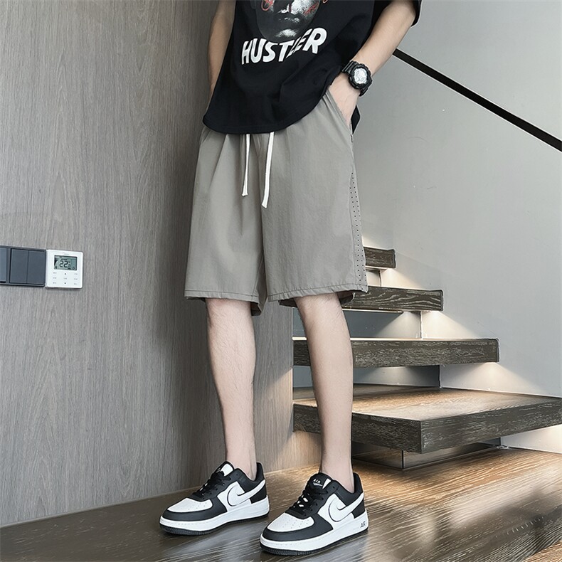 夏季透气网眼拼接休闲短裤男运动裤宽松冰丝短裤K1009P35,男装牛仔裤,电商C323