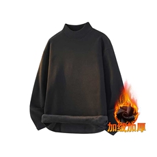 秋冬加绒加厚重磅版型德绒卫衣加厚打底高领卫衣JRDR912P22，男装T恤，电商A128