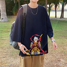Q11203-P30春夏季七分袖t恤男大码五分袖男短袖中袖，男装T恤，电商A040