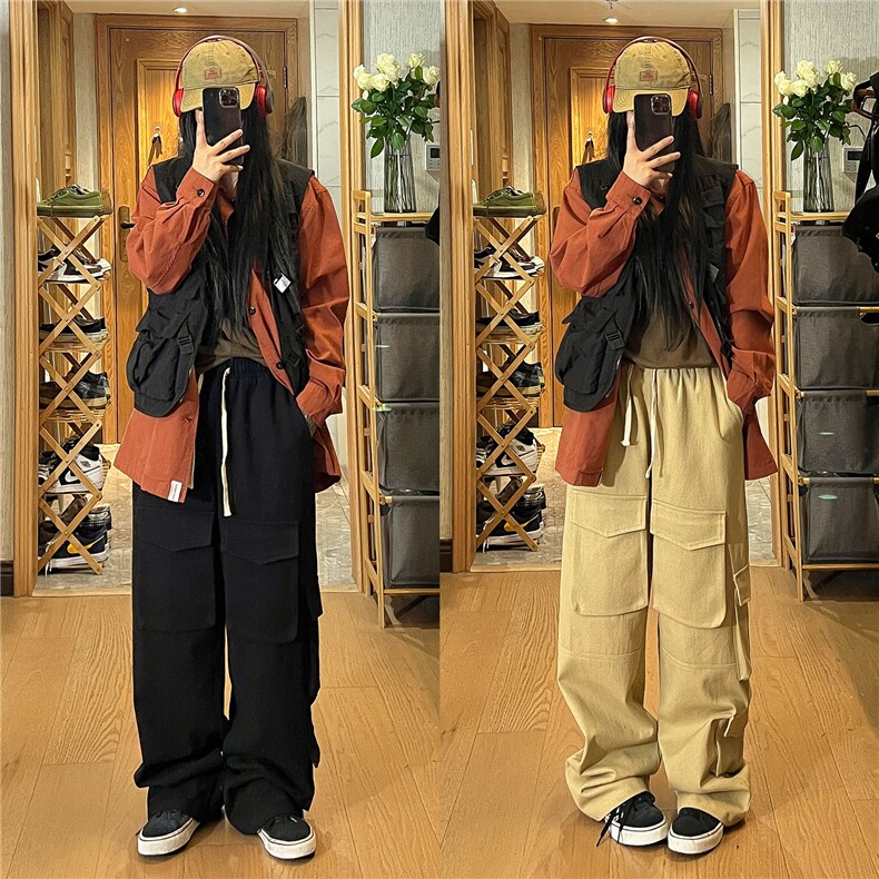 秋季新款工装机能休闲裤女模 XZ604-KG41-P65控78图片