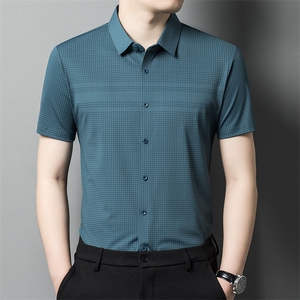 短袖衬衫男士夏季休闲商务中年爸爸装透气薄款上衣服QST926-P60图片