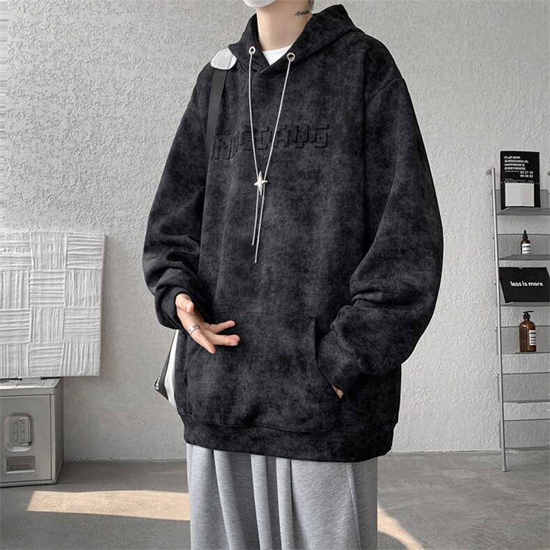 现货10088-特批50 加绒特批60 重工连帽扎染长袖男卫衣【带项链】图片