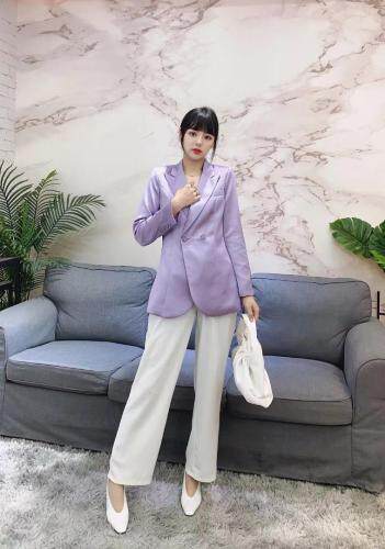 2021新款小西装，黑色，紫色，女装西装，艾涵o