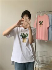 夏季新款印花T恤，女装T恤，蘑菇兄弟