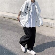 潮流时尚男士休闲西装短袖衬衫外套带挂饰HC88P35，男装衬衫，星座1116-2