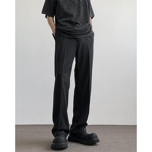 现货 S-3XL 中性 纯色简单款垂感直筒西裤 310A-2 BK315 P45 控68图片