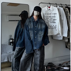 ~潮流新男女同款野性风秋冬夹克外套牛仔外套上衣，男装工装外套，星座1013