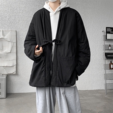 8XL-M新中式夹棉加厚棉衣冬棉麻复古禅意棉服棉袄MY1703P98控128，男装棉衣，电商D206-1