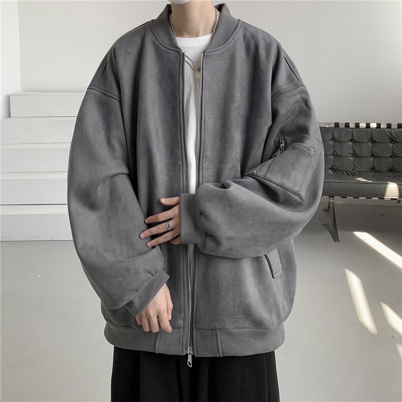 特P68控118春秋款美式复古麂皮绒飞行棒球服男女夹克外套JF01，男装夹克，电商B370