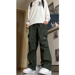8XL-M刺绣冲锋裤男款大码春秋户外机能登山裤直筒阔腿裤KZ020P50图片