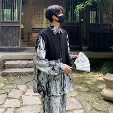 新中式长袖套装TZ88797P90衬衫CS88799P45控78裤子88798P45控68，男装衬衫，星座226-1