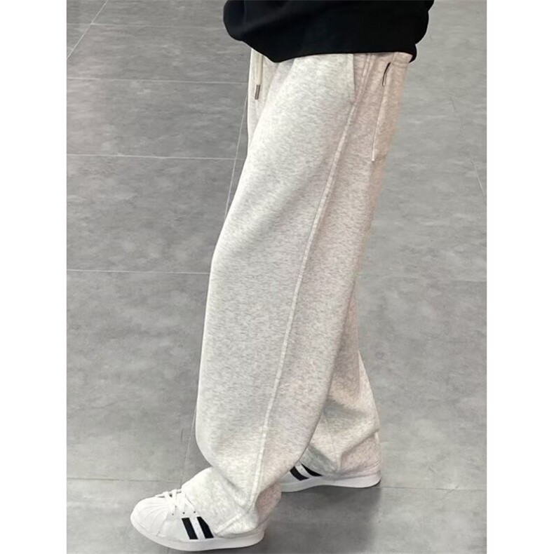 宽松休闲裤男潮流百搭裤子夏季薄款坠感阔腿拖地长裤KJG07,男装休闲裤,星座1116A（原606A-3）