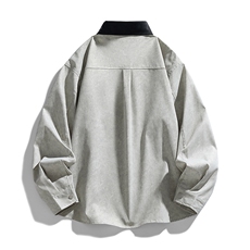 秋季男士衬衫外套青少年痞帅拼色宽松工装夹克上衣GS60075，男装衬衫，星座1206（原A206）