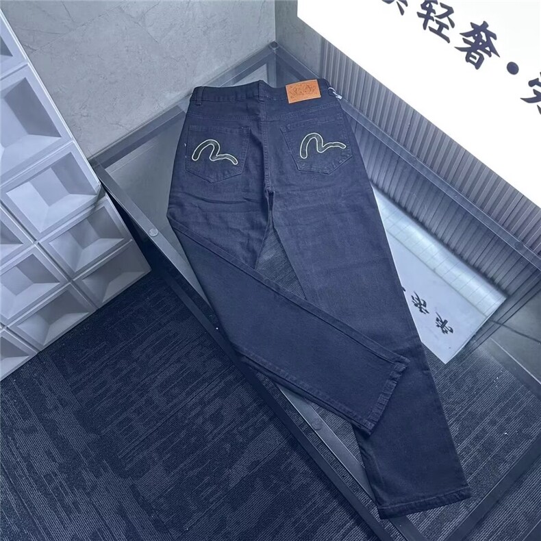 1506-1/KN1401/P53法进口高端黑色牛仔裤男修身小脚个性刺绣,男装牛仔裤,星座1506-1
