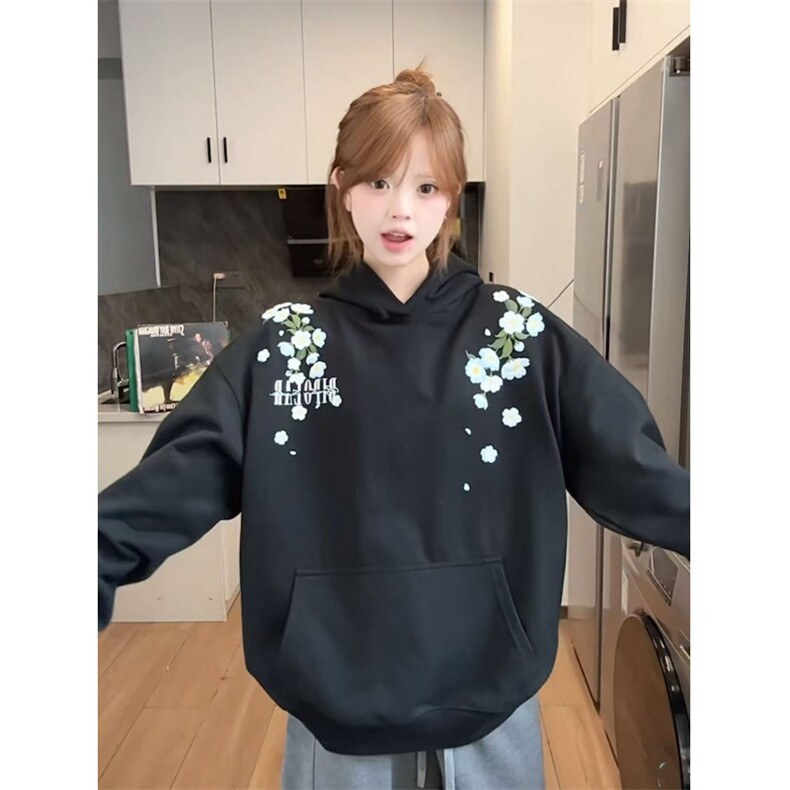 5422-P63好质量做工330克#原版压线+刺绣+大版型情侣卫衣薄款,女装卫衣/绒衫,星座617A-2