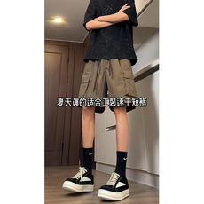 特批25夏季机能运动大口袋短裤男锦纶97%其他3%，男装牛仔裤，电商基地A086