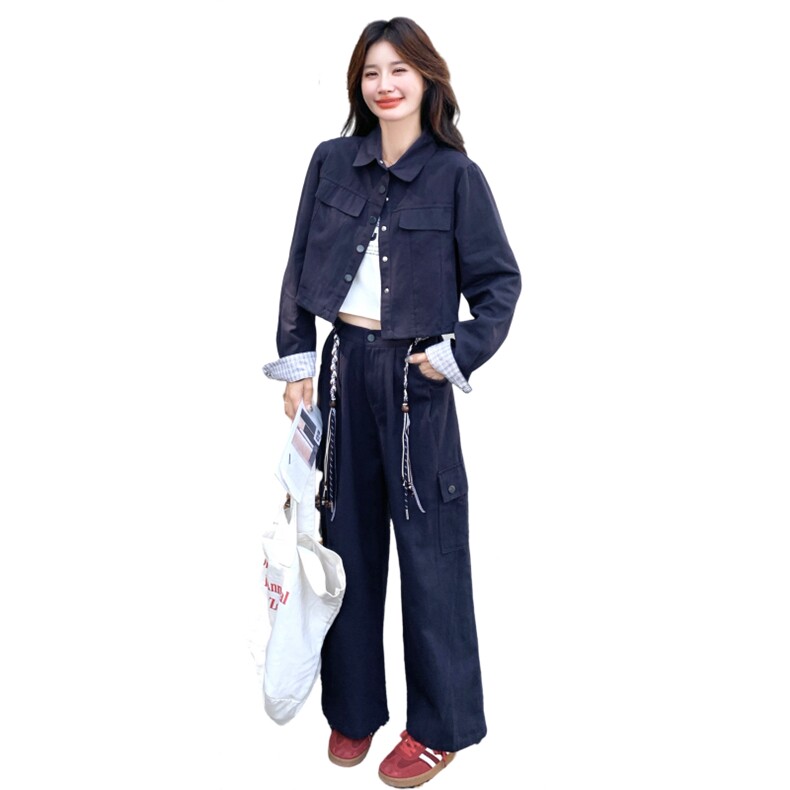 春季新款！大量！外套背心工装裤三件套2C133-8979-P185-K248,女装套装/套裙,2C133