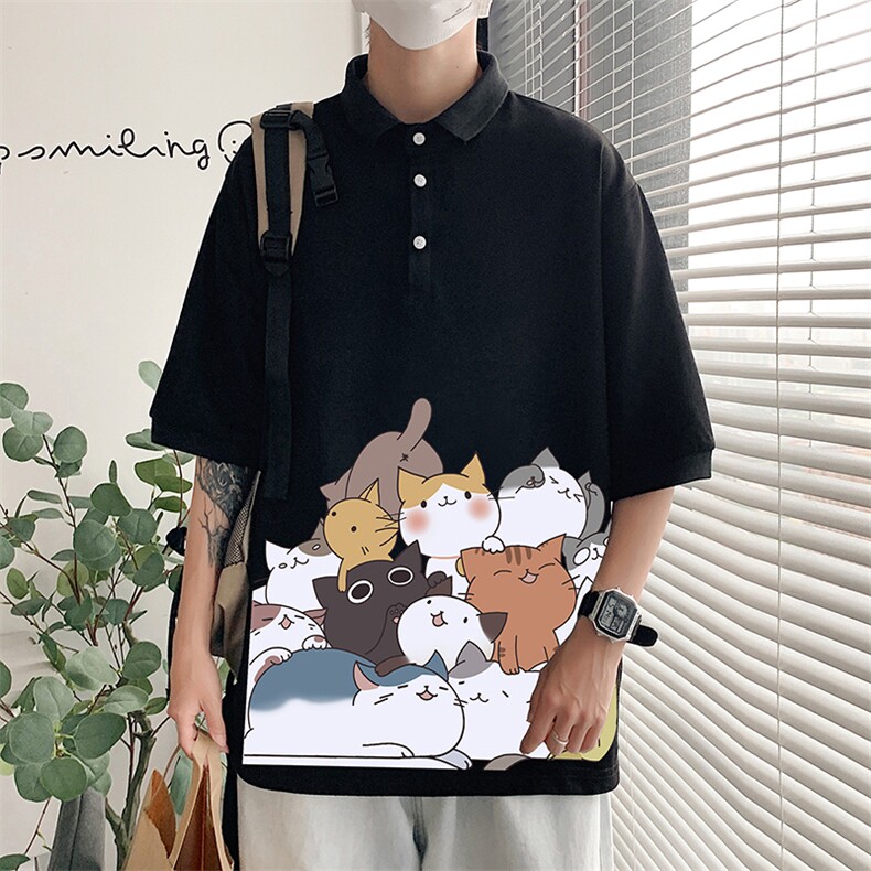 PL57162-P35翻领短袖polo衫男大码胖子半袖t恤男有领保罗衫模特,男装Polo衫,电商A040