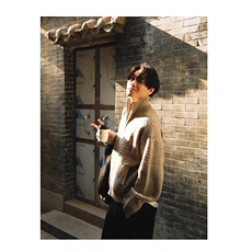 网图-老钱风麦穗麻花开衫毛衣男cp252-特73，男装针织衫/毛衣，电商B371