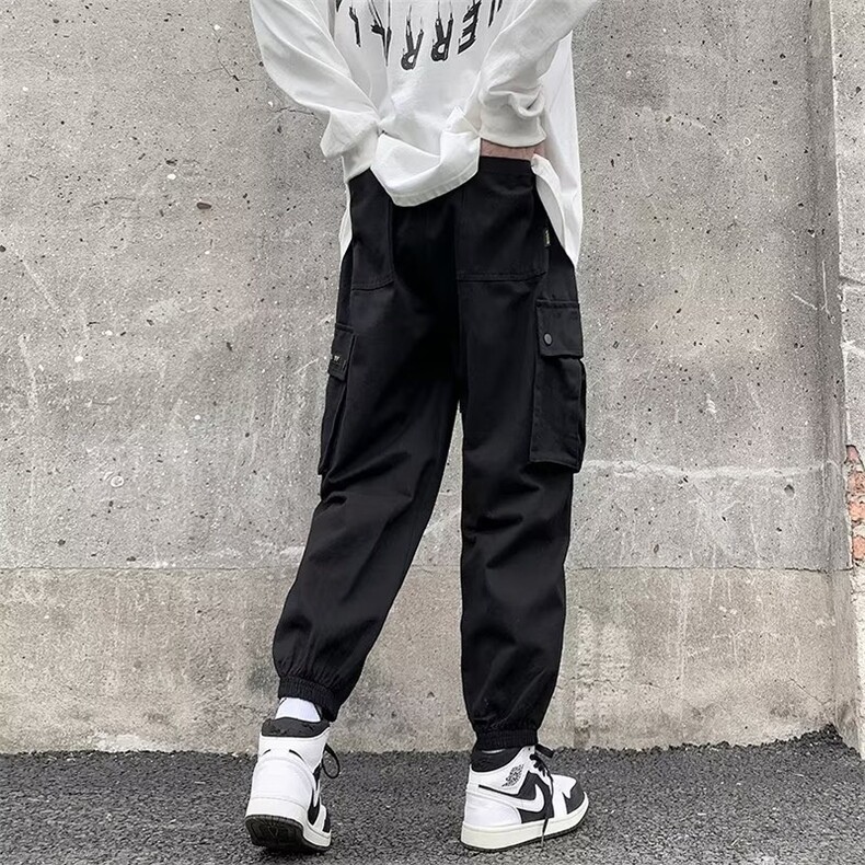 工装裤男潮牌束脚哈伦裤春季新款男士休闲裤宽松运动裤YM725-P36,男装休闲裤,星座1008