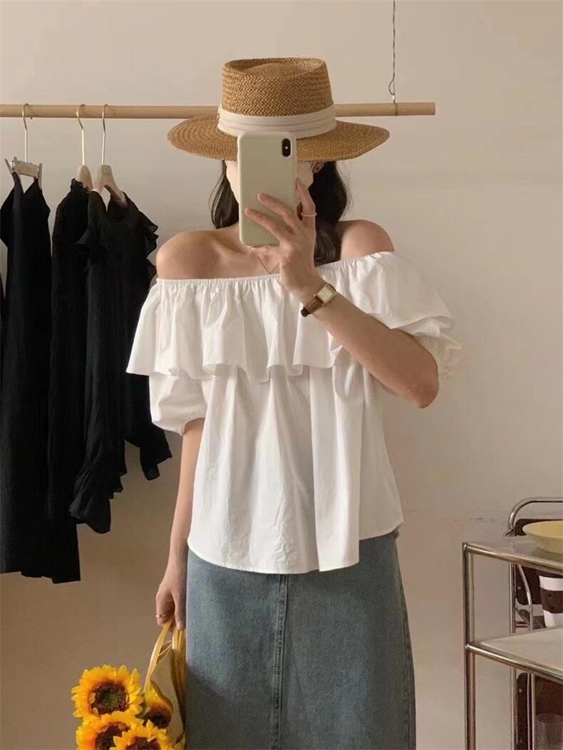 两穿荷叶边小衫，其它，驿谷