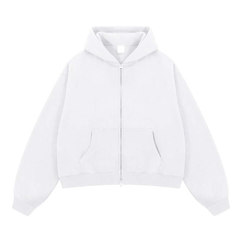 抖音得物高品质二开350克秋冬双头双拉链卫衣开衫外套W74，男装卫衣，电商A486