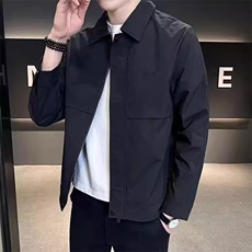 春秋新款男士翻领夹克潮流百搭工装外套休闲上衣服JK71-P53，男装夹克，星座208-5