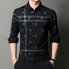 AKL6612男式2023春季新款长袖衬衫修身免烫衬衣P82图片