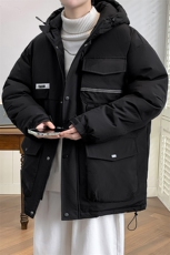冬上新加棉加厚潮牌棉服港风连帽棉衣外套男女8323-P125控价168，男装棉衣，电商A441-1
