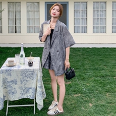 （新款现货）暗花炒色西装短裤套装F617-P145-K218，女装套装/套裙，2C255