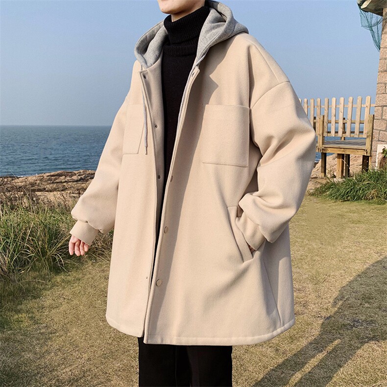 1014-WF43-P69-毛呢风衣男秋冬中长款加厚连帽外套,男装风衣,星座1014-1