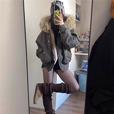 男女宽松美式工装外套加绒保暖毛领座山雕夹克棉服G881特P110网图，男装夹克，电商B245