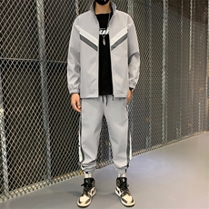立领夹克一套搭配帅气青少年潮流工装卫衣套装男机能开衫D01P70，男装套装，电商B226-2（原B217-2）
