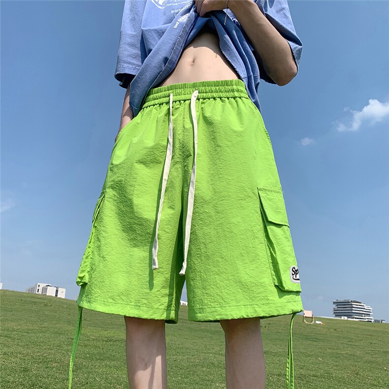 港风新款夏季时尚百搭宽松工装大口袋短裤五分裤A6261P40控58,男装牛仔裤,电商A268A