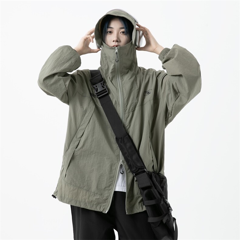 MA290-P57双拉链机能户外薄款凉感印花连帽防晒衣夹克男女同款,男装夹克,星座1611A