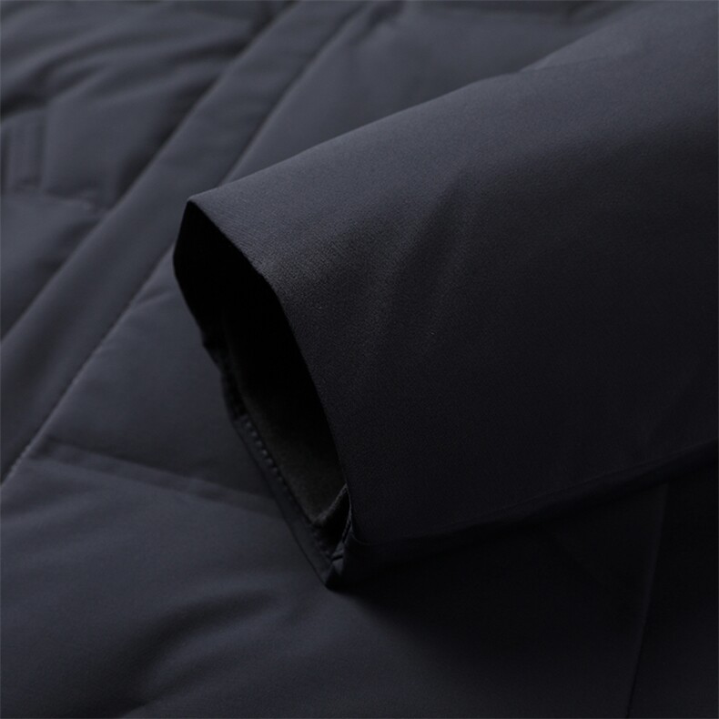 2023冬季可脱卸帽子中年连帽休闲羽绒服爸爸装外套QLMF7131-P330,男装羽绒服,电商B212（原钱塘6029）