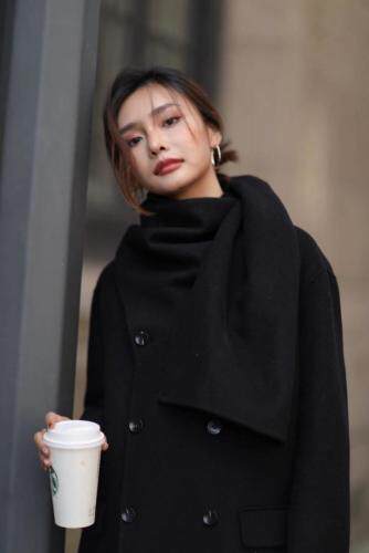 设计款式围巾羊绒，女装，是爱 SHI AN