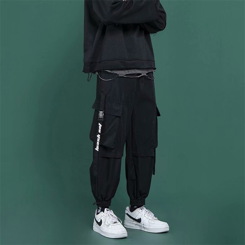 ins工装裤男潮牌宽松束脚休闲裤粉色韩版潮流百搭运动裤G058-P35,男装工装外套,星座1008-1